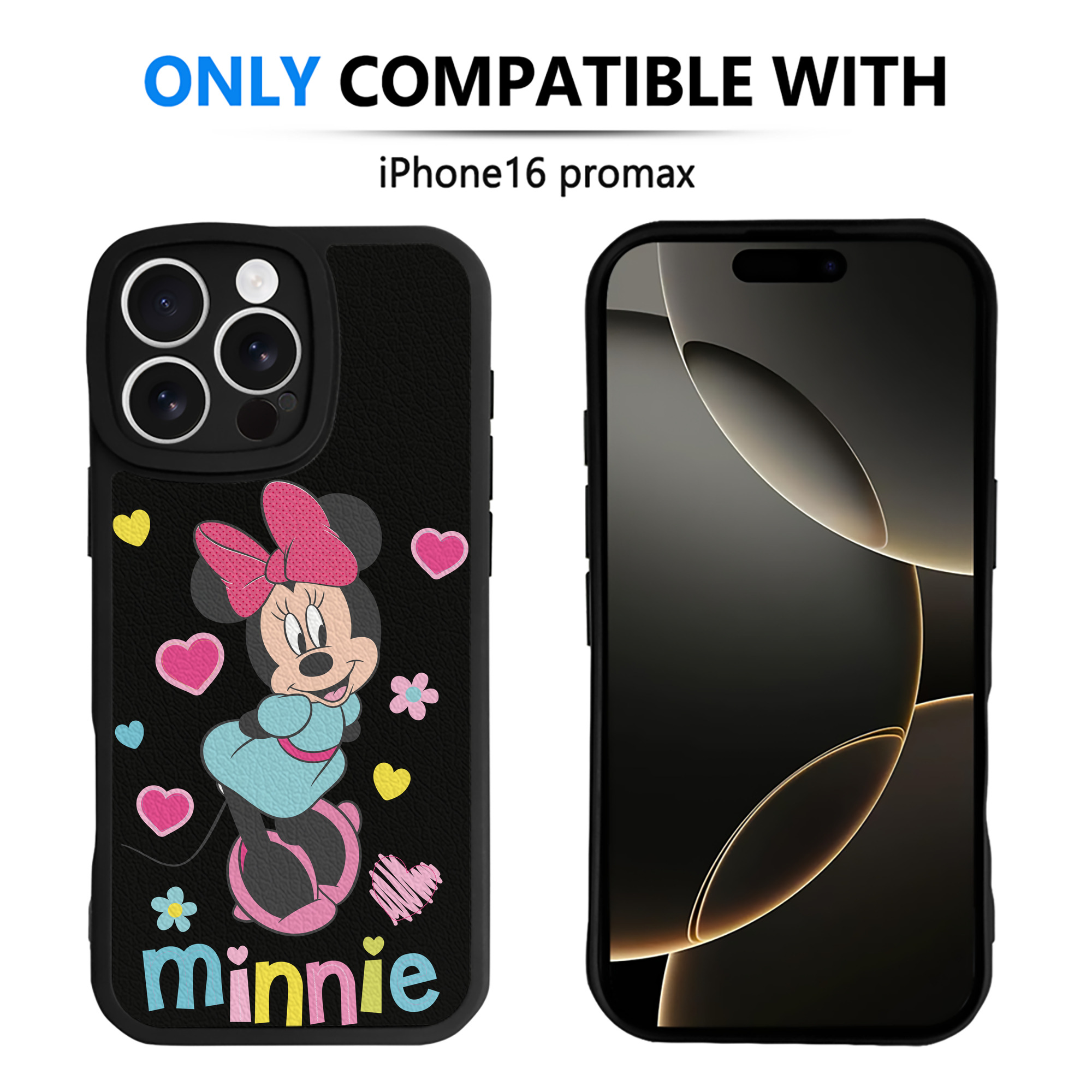 （画像用） ミッキーマウス Mickey Mouse 【iPhone 16シリーズ対応】シリコンスマホケース（レザー調） 材質：シリコン